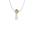 thumbnail image 2 of Delight Jewelry Silvertone 3-D Tooth - Mia Monkey Charm Necklace, 2 of 4