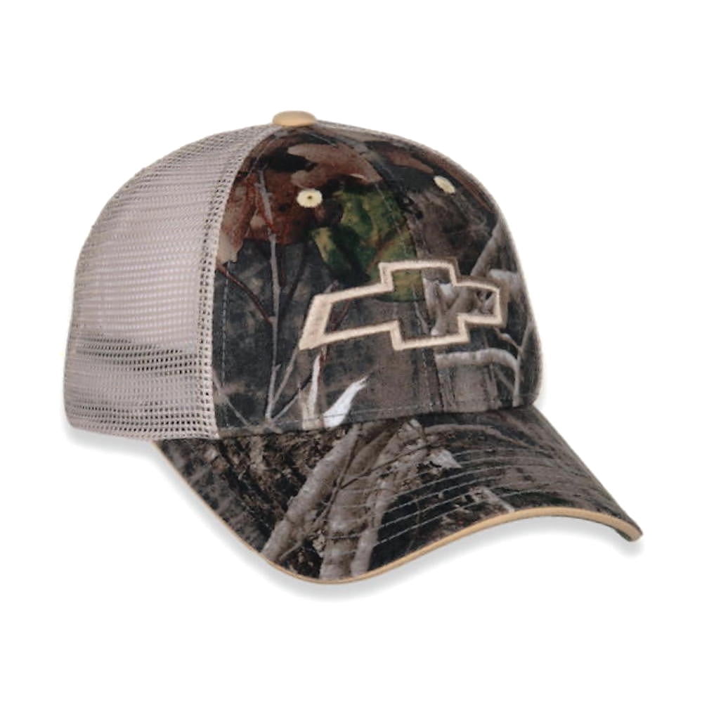Chevrolet Performance Unstructured Mesh Back Hat, Tan, 60% Cotton 40% Polyester