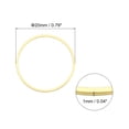 thumbnail image 2 of Unique Bargains 100 Pack 20mm Brass Hollow Circle Bezel Round Linking Rings(Gold), 2 of 4