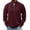 Wine, variant on WIZUTIZ Men's Casual Jacket Fall Winter Zip Up Crewneck Long Sleeve Outdoor Sports Coat Corduroy Relaxed Fit for Daily Commute Gathering Mens Fashion