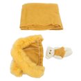 thumbnail image 3 of Atrezos para fotografía de bebés, bonito gorro para recién nacido, respetuoso con la piel, sombrero de oso, sombrero amarillo + envoltura + muñeca, 3 of 5