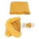 thumbnail image 3 of Atrezos para fotografía de bebés, bonito gorro para recién nacido, respetuoso con la piel, sombrero de oso, sombrero amarillo + envoltura + muñeca, 3 of 5