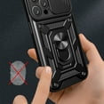 thumbnail image 4 of Compatible with iPhone 16 Pro Max Case with Sliding Camera Lens Cover and Ring Kickstand Heavy Duty Military Grade Rugged Protection Shockproof Back Phone Cover for iPhone 16 Pro Max, Gold, 4 of 11