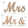 thumbnail image 6 of XY Fancy  Mr and Mrs Table Sign Rustic Wooden Mr & Mrs Letters Wedding Signs for Sweetheart Table, Photo Props, Gift, Wood Color, 6 of 7
