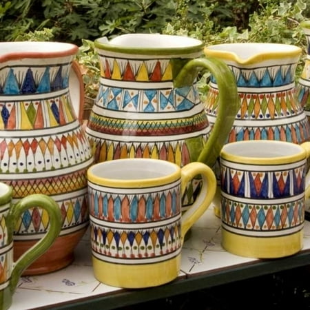 

Italy Positano Ceramic pitchers and mugs by Wendy Kaveney - Item # VARPDXEU16BJA0313