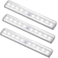 thumbnail image 2 of 3 Packs-10 LED Motion Sensor Cabinet Light,Magnetic Motion Activated Light,Under Counter Closet Lighting, Wireless USB Rechargeable Kitchen Cupboard N, 2 of 4