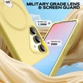 thumbnail image 2 of FITO for Samsung Galaxy S25 Case [ Rotatable Kickstand | Soft Anti-Scratch Microfiber Lining | Compatible with MagSafe] Silicone Phone Cover - Yellow, 2 of 8