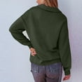 thumbnail image 6 of Guieoi Sweatshirts for Women Plus Size Clearance under $10.00 Women's Oversized Sweatshirts Long Sleeve Turn Down Collar Pullover 2025 Fall Trendy Clothes Green Black*Friday/Cyber*Monday Clearance, 6 of 9