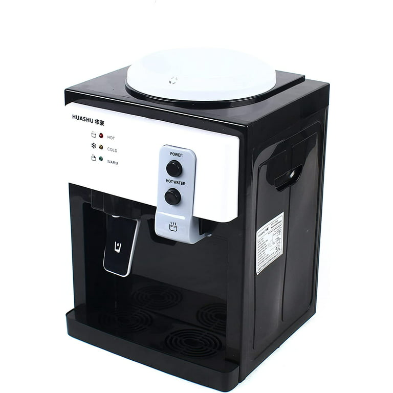 UMOMO Top Loading Water Cooler Dispenser, Countertop Water Cooler Dispenser for Home and Office Use, Holds 3 or 5 Gallon Bottle, Hot & Cold Water