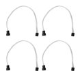 thumbnail image 1 of 4pcs PWM Câble d'Extension de Ventilateur 4 Broches Fil de Cuivre Recouvert d'Argent Câble d'Extension de Ventilateur pour PC Câble d'Extension de Ventilateur de Refroidissement, 1 of 14