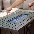 thumbnail image 6 of Pebble Lane Living Outdoor 55000 BTU Propane Black Finish and Glass Fire Pit Heater with Protective PVC Cover - 43"L x 22" W x 24.4" H, 6 of 8