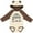 Natural & Brown w Ears, variant on Inktastic Nanny Loves Me Grandchild Gift Girls Long Sleeve Baby Bodysuit