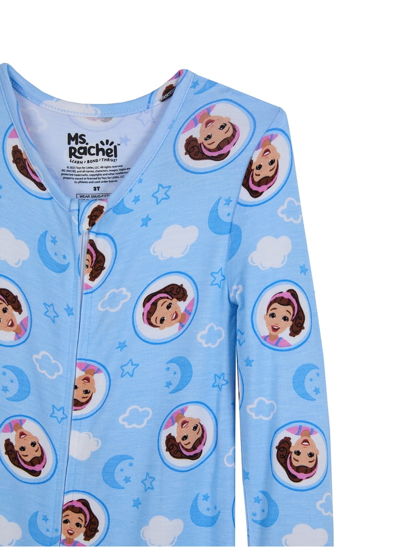 Ms. Rachel Baby and Toddlers' One-Piece Sleeper, Sizes 12M-5T