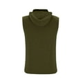 thumbnail image 5 of HOMADLES Tank Tops for Men Solid Casual with Hood Summer Sleeveless Tops Army Green L, 5 of 6