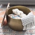 thumbnail image 5 of Powell Wesmar Metal Indoor Drum Accent Table with Storage, 18.5" Tall, Brass, 5 of 11