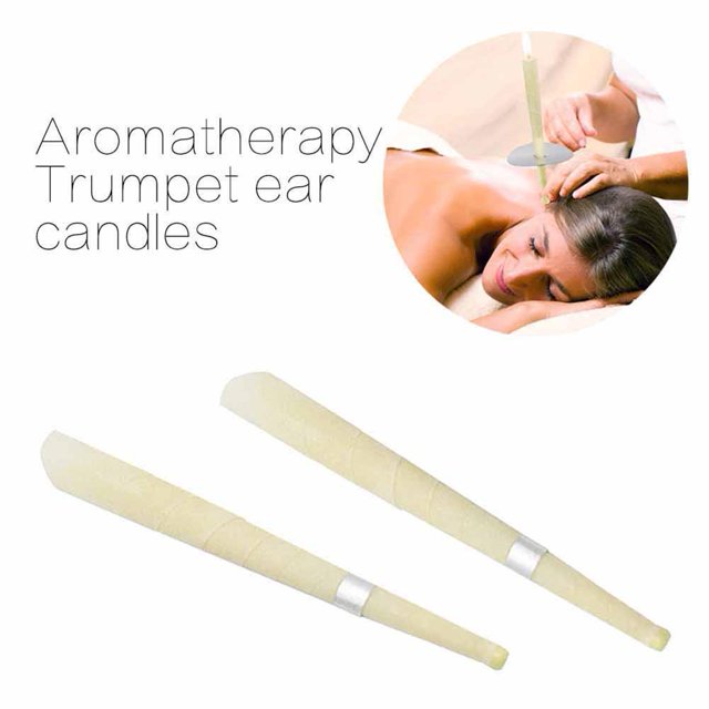 2 velas de cera de abeja estilo trompeta para terapia de velas de oído (2 x 19 cm) Ndcxsfigh Nuevos Originales