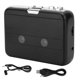 thumbnail image 1 of Lecteur de cassettes portable Bluetooth, radio FM avec fonction d'inversion automatique (Noir), 1 of 4