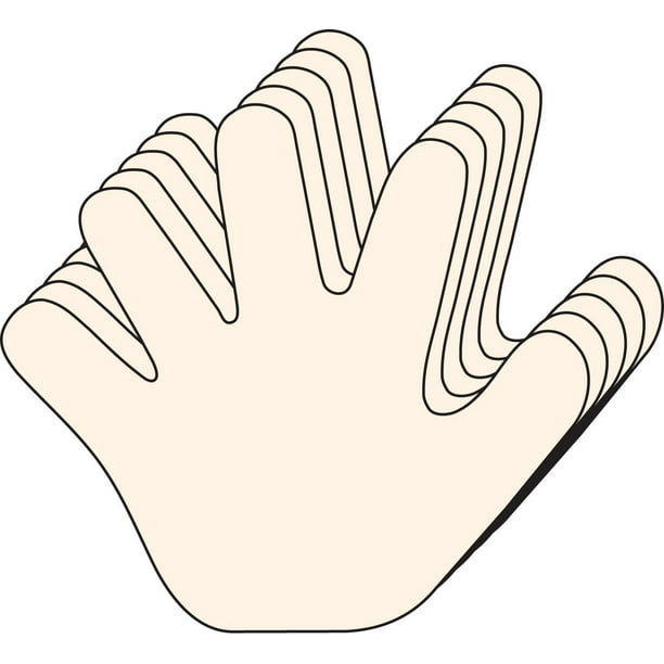 Hand Single Color Creative Cut-Outs, 5.5