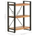 thumbnail image 4 of vidaXL 3-Tier Industrial Adult Bookcase - 60x30x80 cm - Solid Acacia Wood, 4 of 5