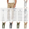 thumbnail image 3 of Gfyviroh Elastic Waist Pants for Men Big and Tall Lightweight Straight Leg Pants with Pockets Versatile Solid Business Casual Pants, 3 of 4