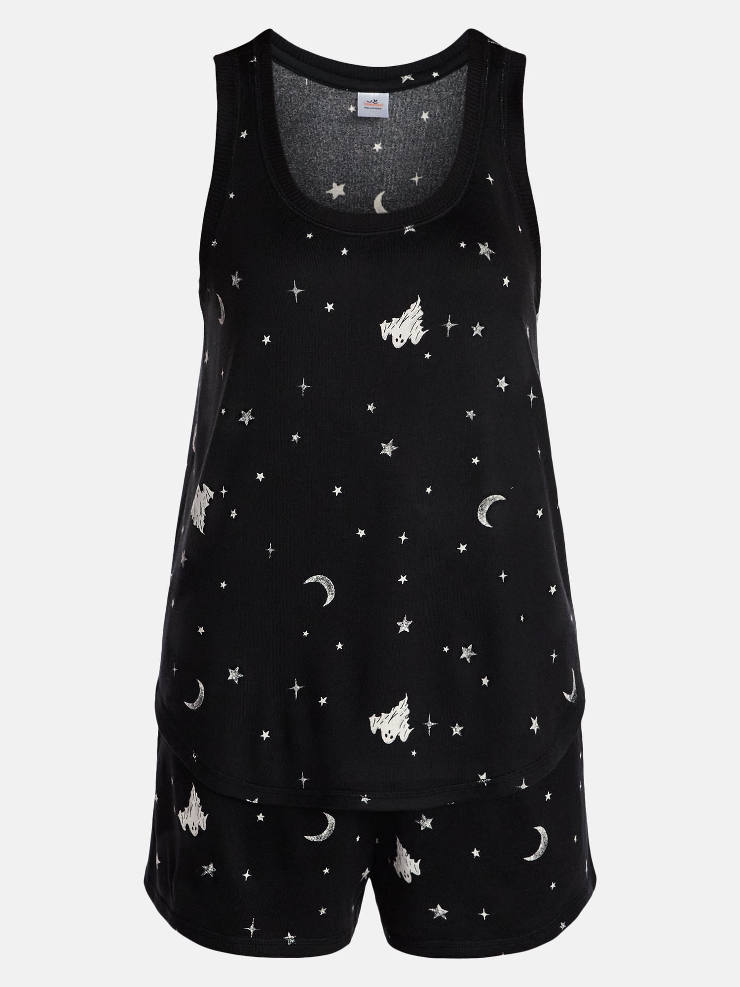 Halloween Women's Hacci Knit Tank Top and Shorts Pajama Set from Way to Celebrate, 2-Piece, Sizes XS-3X