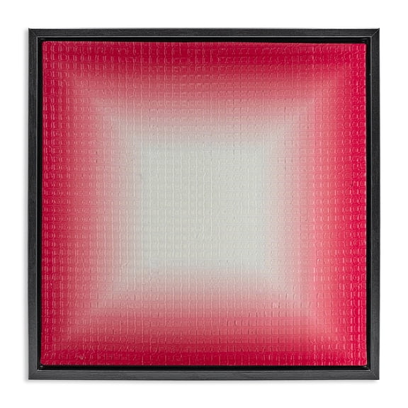 Stupell Industries Mid-Century Red Ombre Fade Black Floating Frame Canvas Art, 18 x 18, by Michael Willett