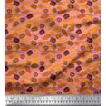 thumbnail image 1 of Soimoi Cotton Cambric Fabric Pretzels,Cupcake & Baguette Food Print Fabric by Yard 56 Inch Wide, 1 of 1