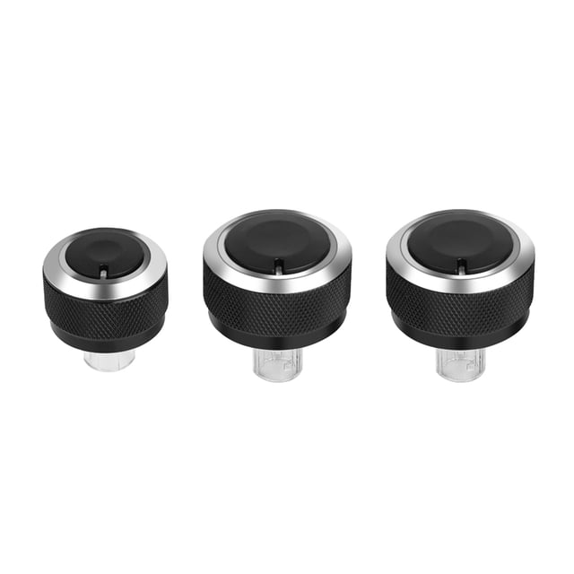 3pcs Aluminum Car Air Condition Control Panel Switch Knob for GOLF 5 MK5 2005-2009