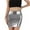 Gray, variant on EINCcm Womens Metallic Sexy Shiny Stretchy Short Pencil Party Skirt Mini Shiny Wet Look Skirts for Dance
