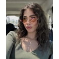 thumbnail image 3 of Gafas de Sol TYA Retro Y2k para Mujer Semi-Rimless Doradas UV400, 3 of 9