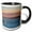Black/White, variant on 3drose, Seattle. Washington State Ferry in Puget Sound at Sunset, 11oz Two-tone Black Mug
