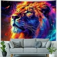 thumbnail image 4 of JRXY Lion Tapestry Wall Hanging, Space Lion Male Galaxy Decor Tapestry for Bedroom, Colorful Wall Art Backdrop Tapestries for Men Girl Dorm Living Room Party Painting, 4 of 6
