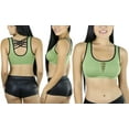 thumbnail image 5 of ToBeInStyle Women's 3Pk Seamless Sports Bra with Strappy Back - Pla - S/M, 5 of 7