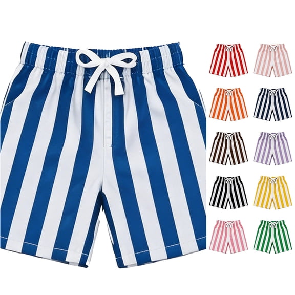 NinXxx Boys Two Tone Print Athletic Shorts Sportswear Bottoms Blue 5-6 Years