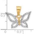 thumbnail image 4 of 14K Yellow & Rhodium And White Polished D/C Butterfly Pendant (Width 20.7) (Length 17.7) - Jbsp, 4 of 5