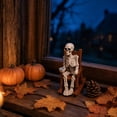 thumbnail image 2 of Halloween Savings Halloween Animatronic Rocking Chair Skeleton Decor Motion Activated Spooky Grim Skull Figure with Glowing Red Eyes Creepy Laughter Rocking Motion Halloween Decor indoor Outdoor, 2 of 7