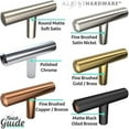 thumbnail image 2 of Alpine Hardware Solid Euro Style Bar Handle Pull | 10Pack ~1 3/4" Length | Heavy Stainless Steel T-Knob Pull with a Matte Black Finish | Cabinet Hardware, 2 of 6
