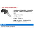 thumbnail image 2 of High Beam Headlight Bulb - Compatible with 2001 - 2006 Chevy Silverado 3500 2002 2003 2004 2005, 2 of 2