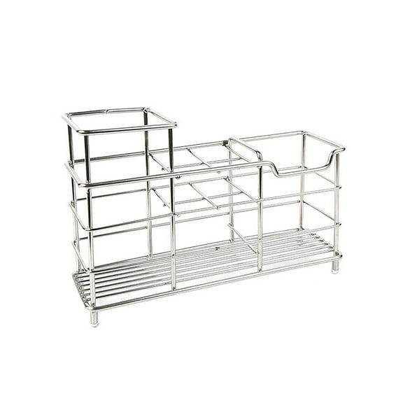 Hecteas Rack,Wire Shelving,Small Toothbrush Holder for Bathroom Multi Slot Stainless Steel Bathroom Accessory Organizer(One Toothbrush Holder.-White)