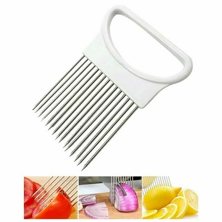 

Chitias Stainless Steel Vegetable Holder Slicer Cutter Onion Tomato