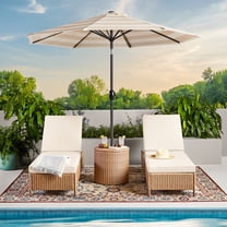 Mainstays Chelsea Outdoor Patio Steel Chaise Lounge,Beige