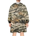 thumbnail image 2 of Autumn Camo Tree Branches Pattern Wearable Oversized Blanket,Wearable Blanket Hoodie for Adults,Cozy Hooded Blankets with Super Pockets,Super Warm Fuzzy Pullover for Women & Men, 2 of 6
