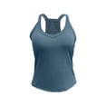 thumbnail image 4 of Breezora Slim Fit Ribbed Camisole with Spaghetti Straps for Women Stretchable Layering Tank Soft Comfort Essential Underpiece XL Size Blue, 4 of 6