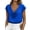 Blue #52, variant on Summer Work Tops for Women Dressy Casual Lightweight Drape Shirts Cowl Neck Short Sleeve Office Blouses Blue L