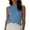 Light Blue, variant on Ymauqau Women's Crop Tank Tops Crew Neck Denim Sleeveless Shirts Trendy Casual Blouses Loose Cami Shirts with Pocket
