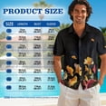 thumbnail image 4 of Psesaysky Golden Leaves Print Men's Button Down Shirts,Women's Flared Mini Dress Sleeveless Sundress for Summer Beach Valentine's Day Couple Matching Outfit,Art Design, 4 of 7
