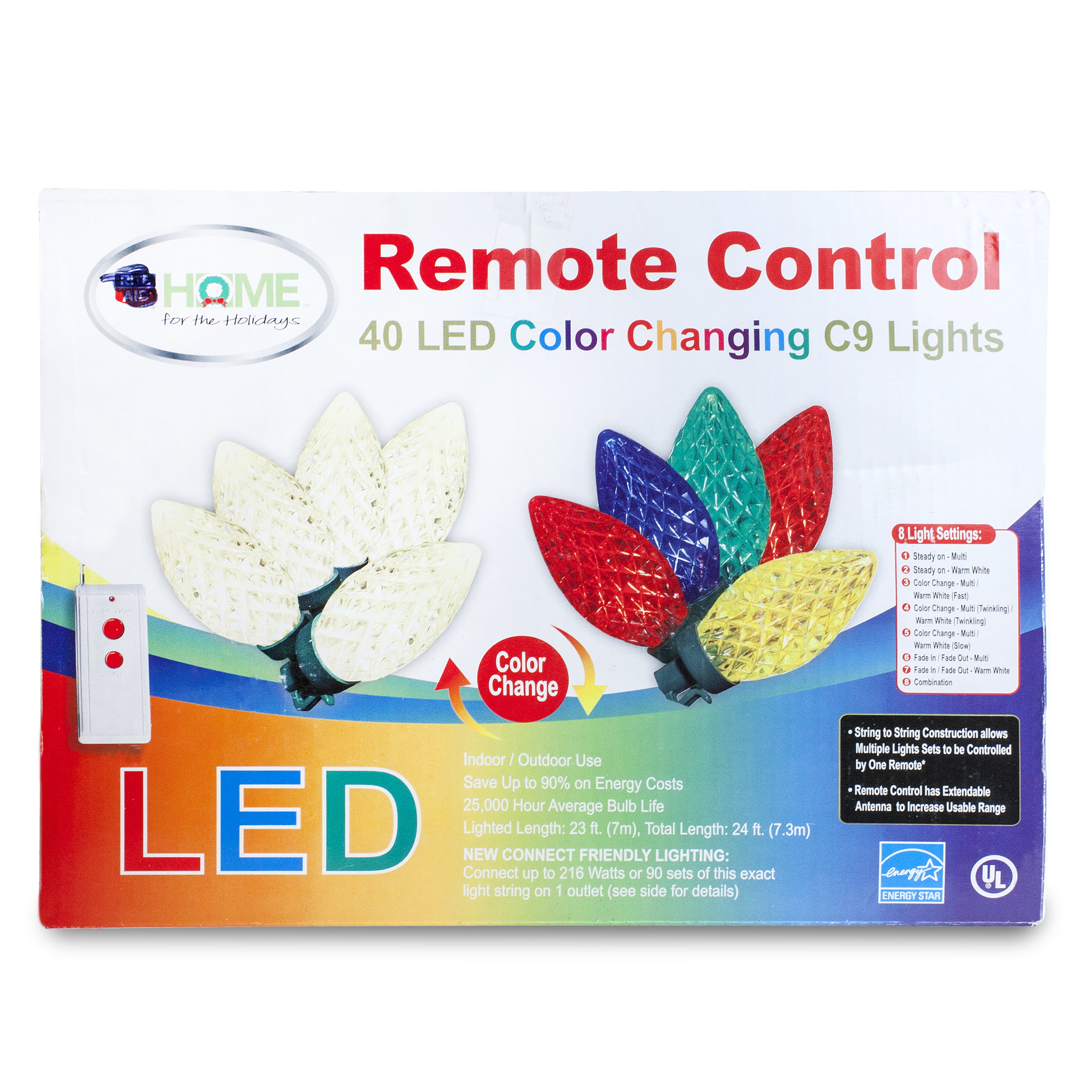 Details about   Holiday ShowHome C9 LED Multi-Color Lights 24-Count 
