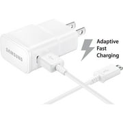 Original Samsung Galaxy J3 (2016) Adaptive Fast Charger Micro USB 2.0 Cable Kit! [1 Wall Charger + 5 FT Micro USB Cable] AFC uses dual voltages for up to 50% faster charging! - Bulk Packaging