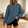 thumbnail image 6 of VBVC Women's Mock Neck Stretchy Sweatshirt , Fall Winter Pullover For Women , Ladies' Long Sleeve Hoodie with Zip Pocket , S-2XL, 6 of 9