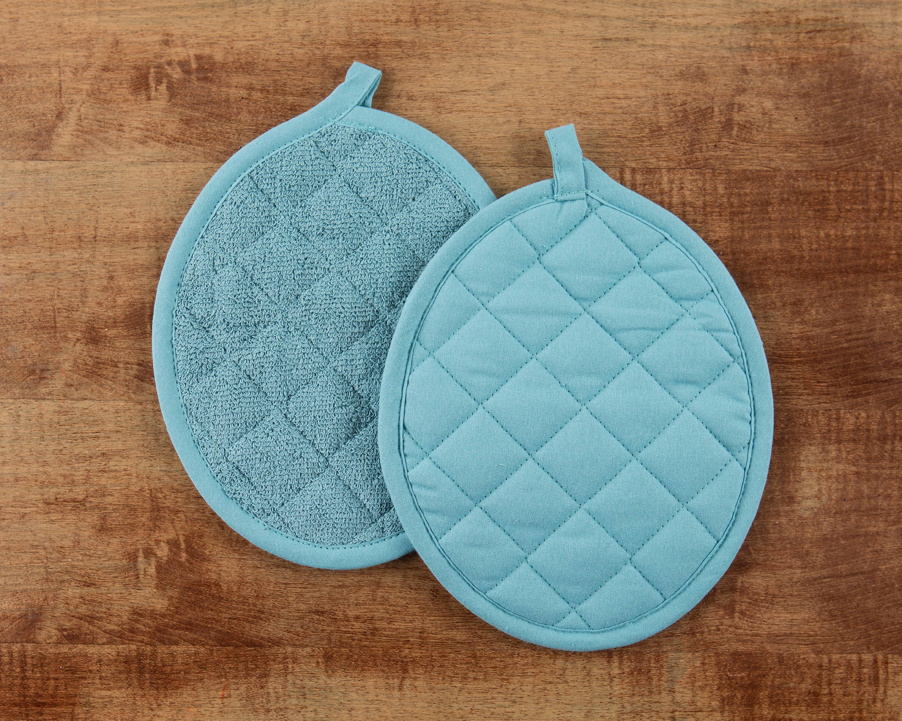 Mainstays 7.5" x 9.5" Topaz Pot Holders, 2 Count
